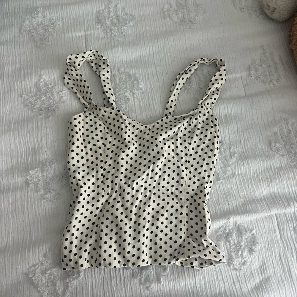 Polka Dot Sleeveless Top